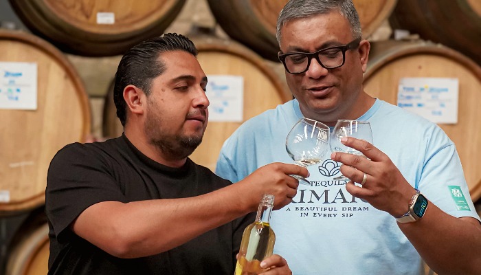 In Frame: Left- Sergio Cruz (Tequilero at Tequila Rimari); Right- Dheeraj Naidu (Co-Founder at Tequila Rimari)